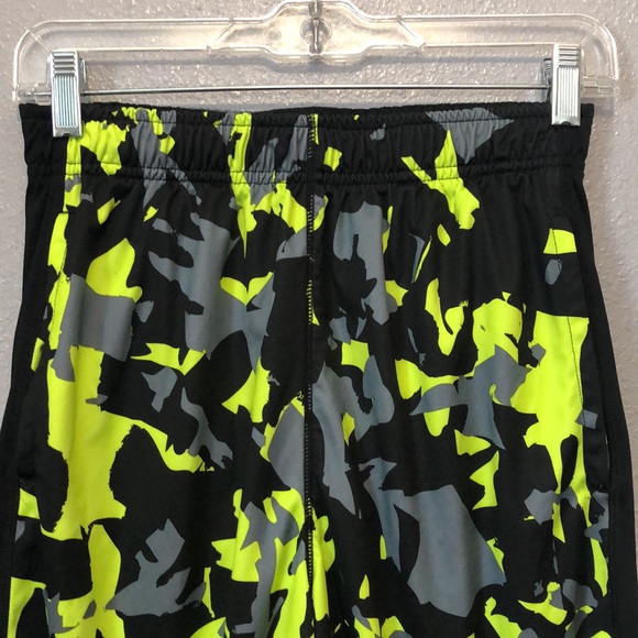 Nike shorts Boys XL abstract neon athletic basketball dri-fit pull on long punk - Picture 4 of 9